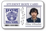 Stranger Things Student Body ID Card Mike Wheeler HALLOWEEN Costume Accessory